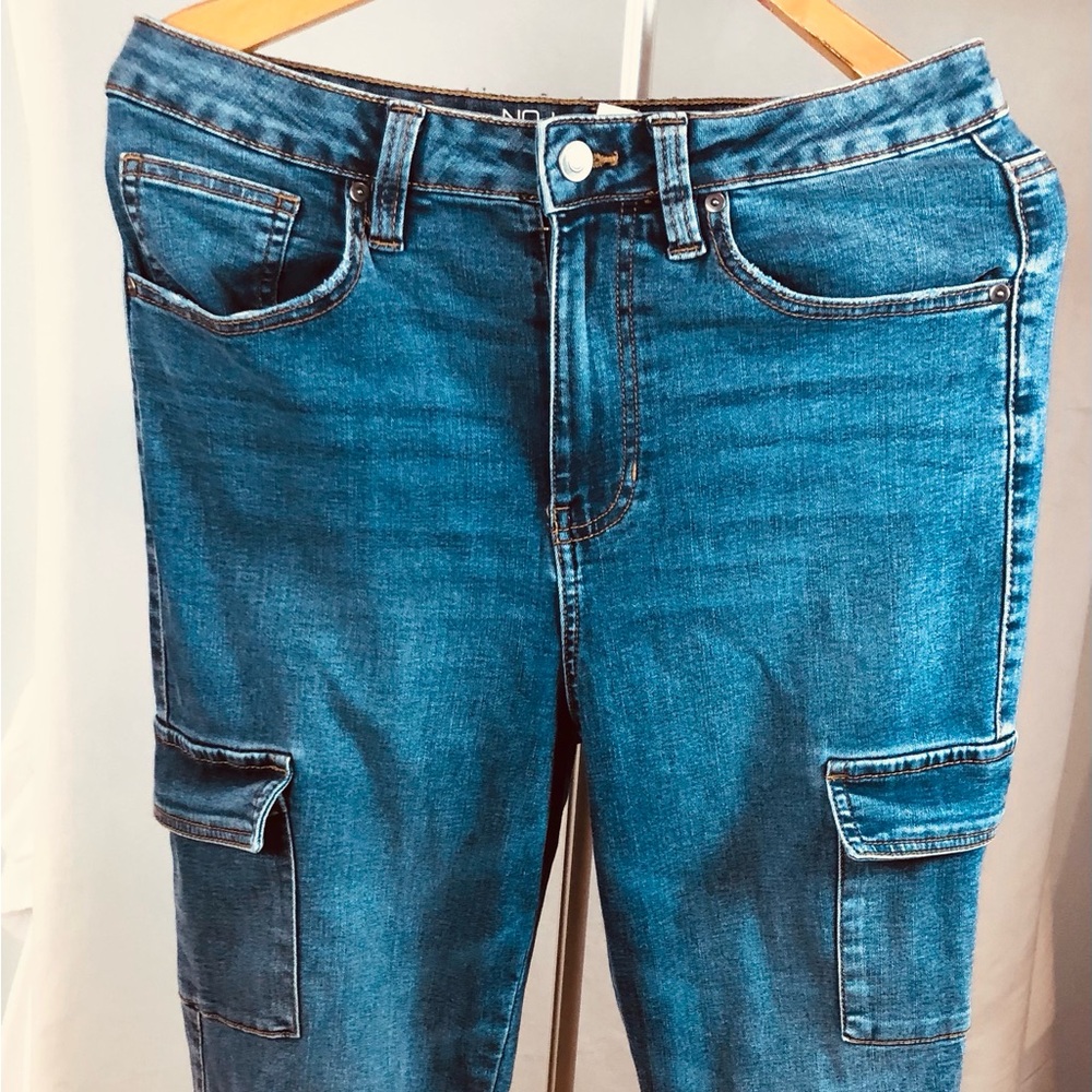 No Boundaries Skinny Cargo Pants Women's 11 Jeans Denium
